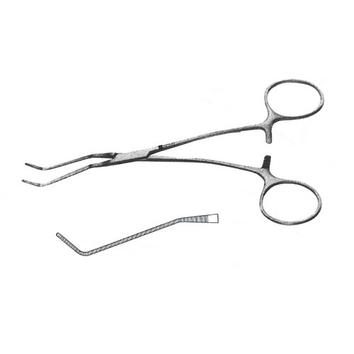 Kartchner Carotid Clamp, Curved Shanks, Long Thin Jaw, 35.0 Mm, 6" (15.5 Cm)